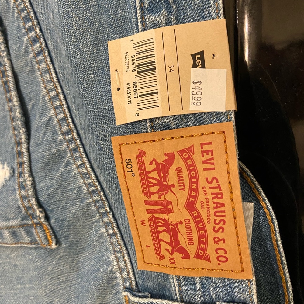 Levi Straus 501 Jean Shorts with tag - Picture 4 of 5